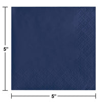 600 pc Bulk Navy 2 ply Beverage Napkins