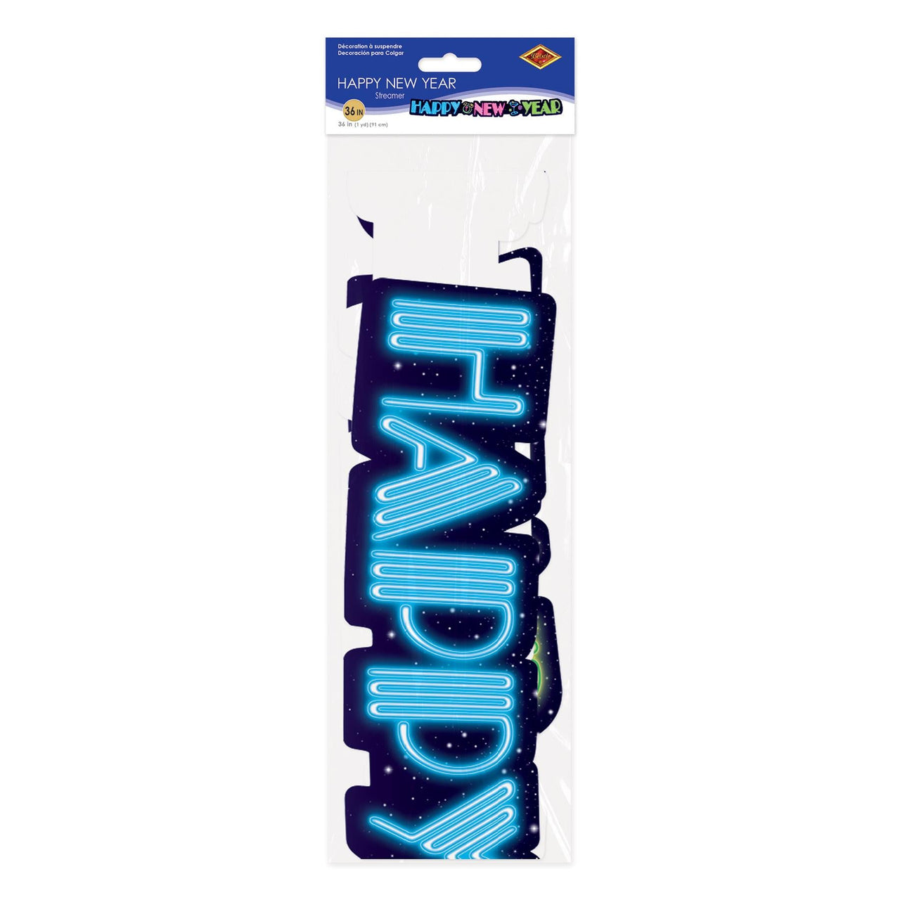 Bulk Neon Happy New Year Streamer (Case of 12) by Beistle
