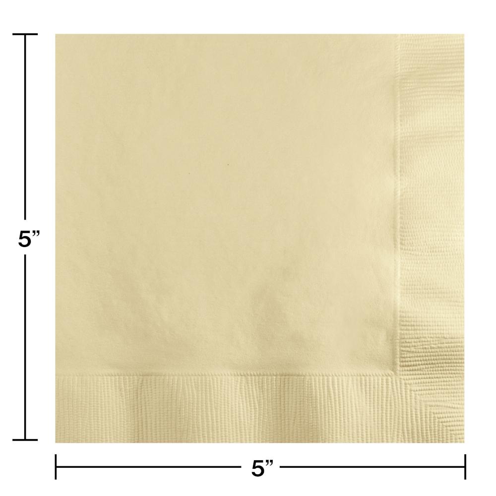 600 pc Bulk Ivory 2 ply Beverage Napkins