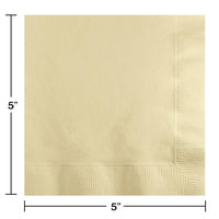 600 pc Bulk Ivory 2 ply Beverage Napkins