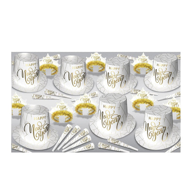 White New Year Gold Party Assortment for 50