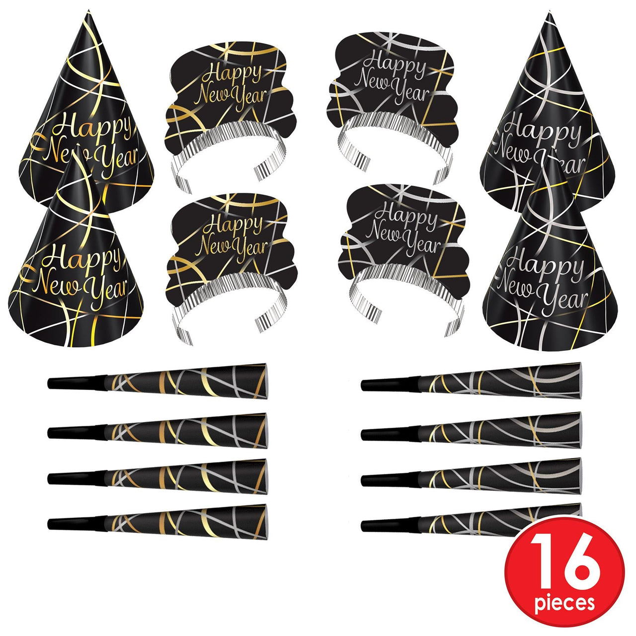 Beistle Ring In The New Year Assortment for 4 (Case of 12 Assortments)