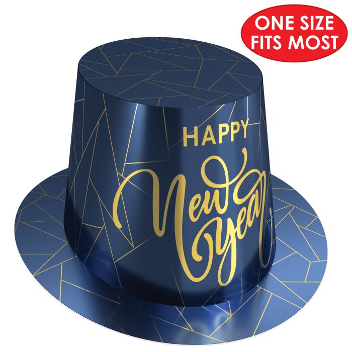 25 Pack Bulk Midnight Blue New Year Hi-Hat