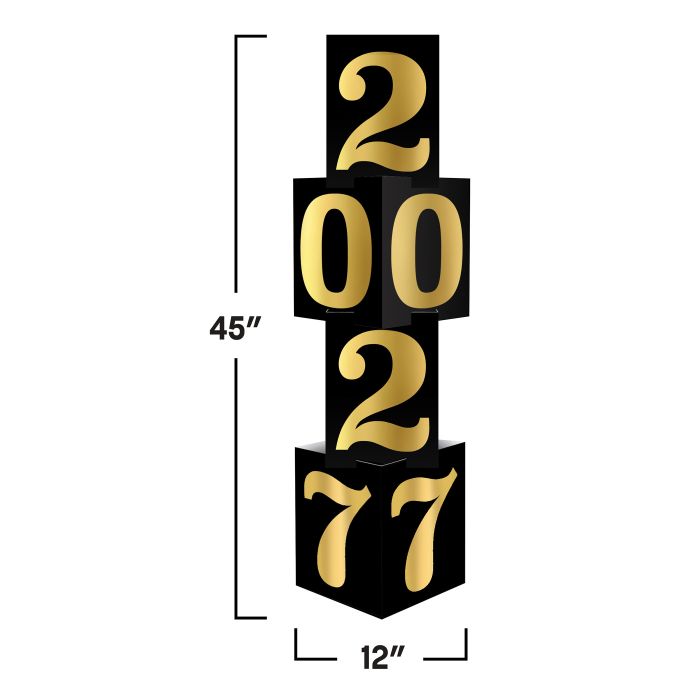 6 Pack Bulk Foil 2027 Column Decoration New Year's & Graduation Party - view 3