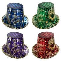 New Year's Eve Midnight Masquerade Hi-Hats - Bulk 25 Pack