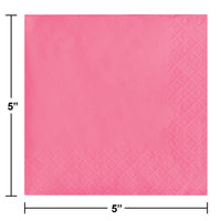 Candy Pink Beverage Napkin 2Ply (50/Pkg)