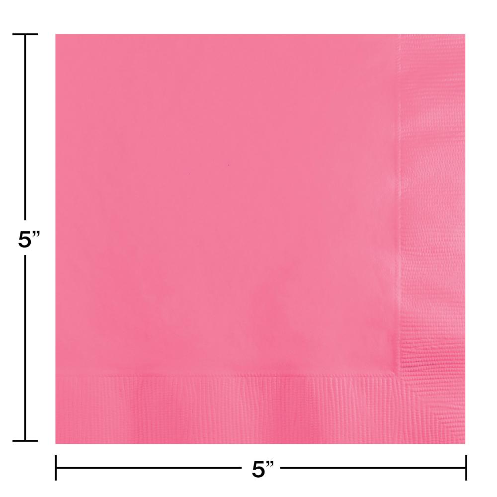 Candy Pink Beverage Napkin 2Ply (50/Pkg)