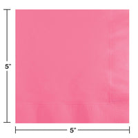 Candy Pink Beverage Napkin 2Ply (50/Pkg)
