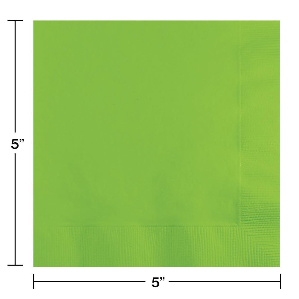 600 pc Bulk Fresh Lime 2 ply Beverage Napkins