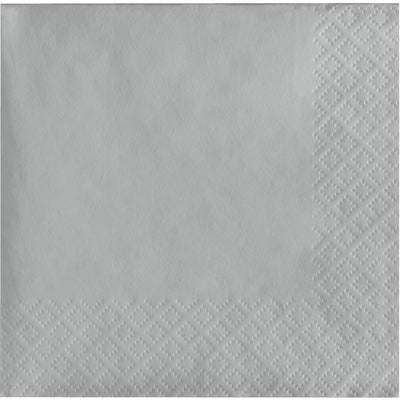 Shimmering Silver Beverage Napkin 2Ply (50/Pkg)