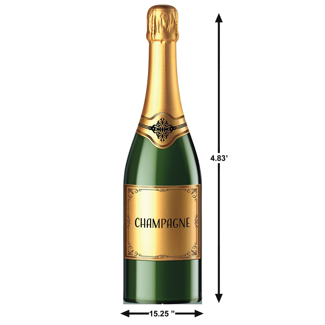 Champagne Bottle Stand-Up Prop - 4ft 10in | New Year's & Awards