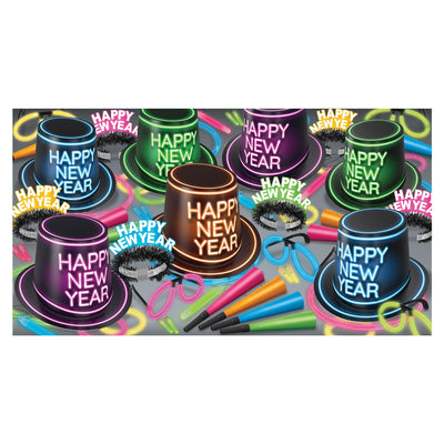 Glowing New Year Party Kit for 50 People