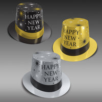 Silver & Gold New Year Hi-Hats - 25 Pack