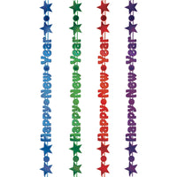 Happy New Year Bead Necklaces- Assorted Colors