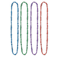Happy New Year Bead Necklaces- Asst Colors - Bulk 144 Pack