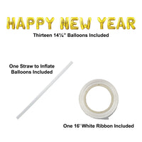 Beistle Happy New Year Balloon Streamer - Gold (Case of 6)