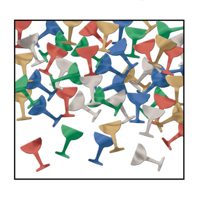 New Year's Eve Confetti Goblets multi-color (1 Oz per Pack) - Bulk/12 Packs
