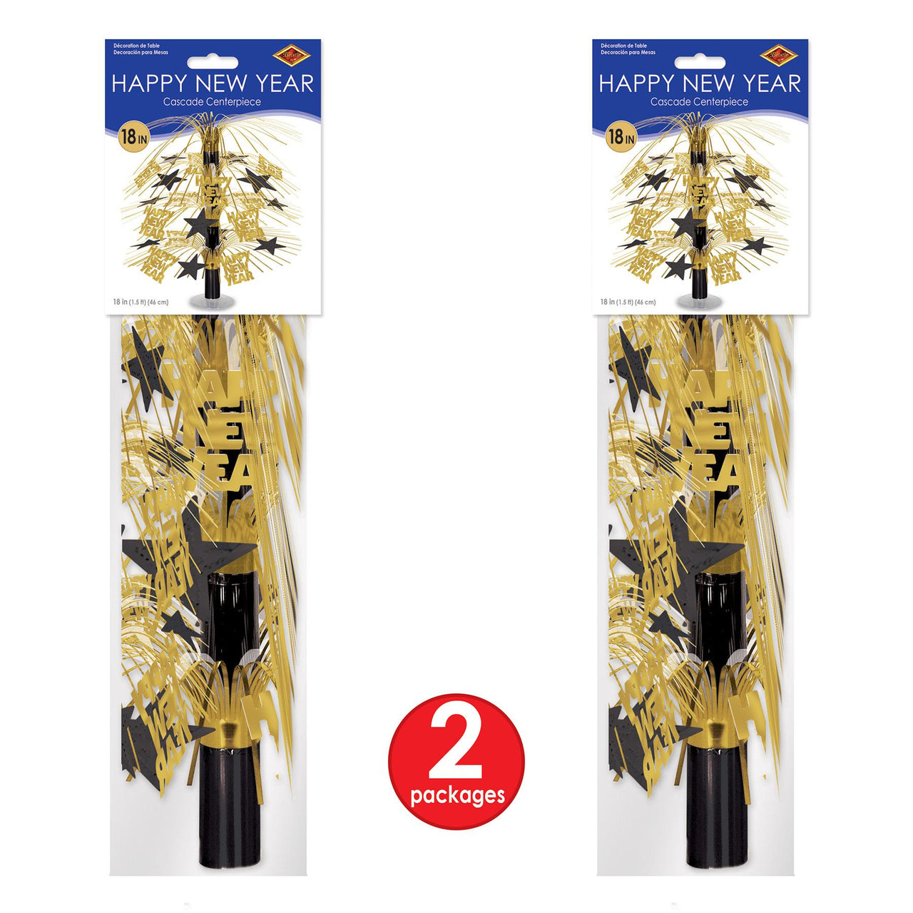 Happy New Year Cascade Centerpiece (Pack of 6)