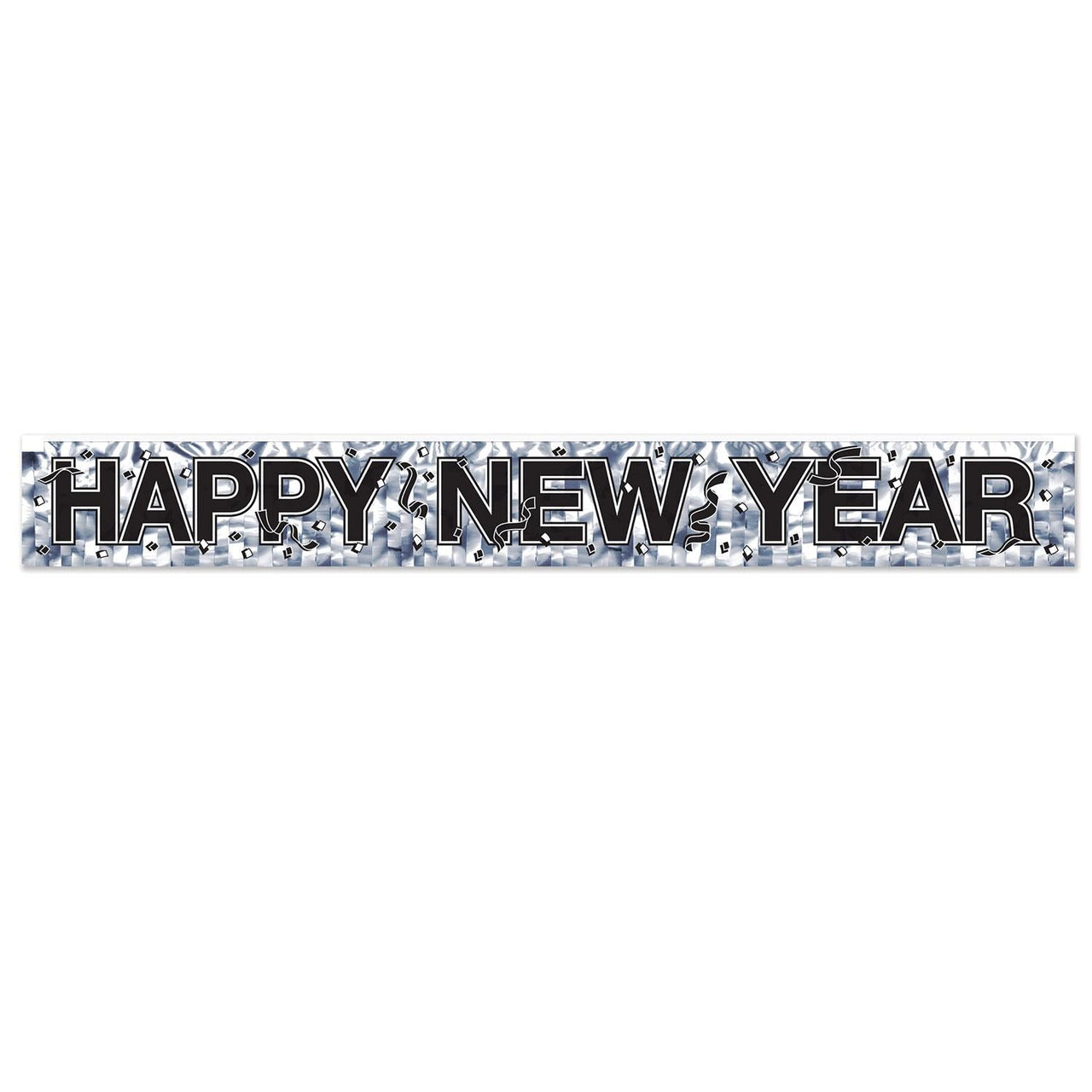 Metallic Happy New Year Fringe Banner - Bulk 12 Pack
