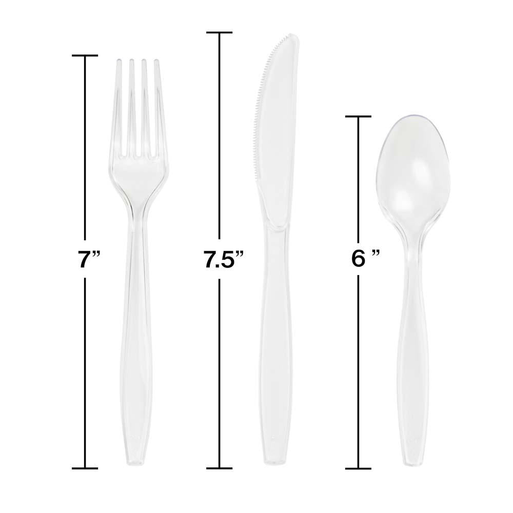 216 pc Bulk Clear Value Friendly Assorted Plastic Cutlery