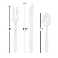 216 pc Bulk Clear Value Friendly Assorted Plastic Cutlery