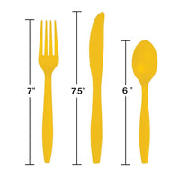 School Bus Yellow Assorted Cutlery, 18 ct Party Decoration