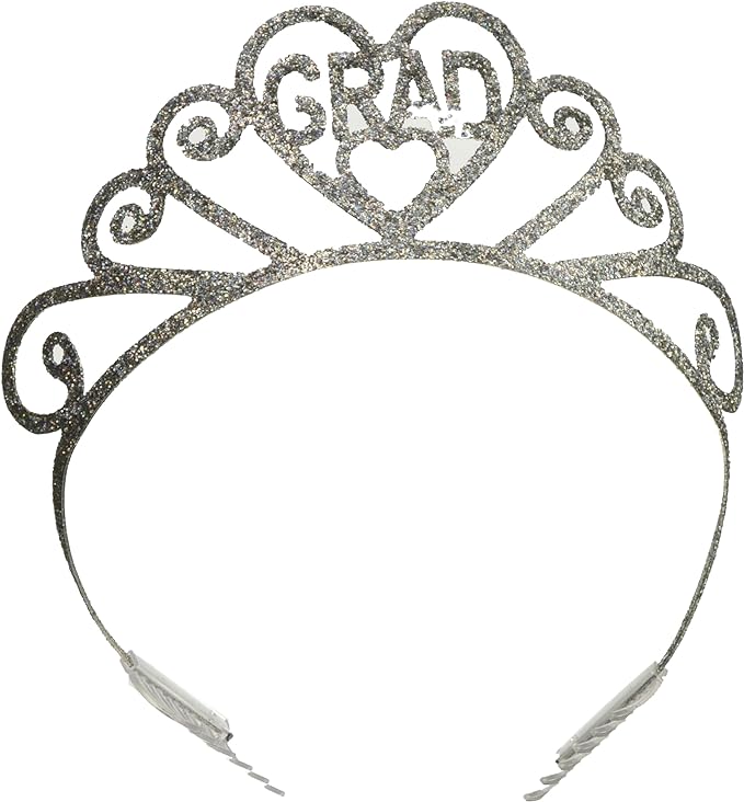 6 Pack Beistle Glittered Metal Grad Graduation Party Tiara