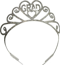 6 Pack Beistle Glittered Metal Grad Graduation Party Tiara