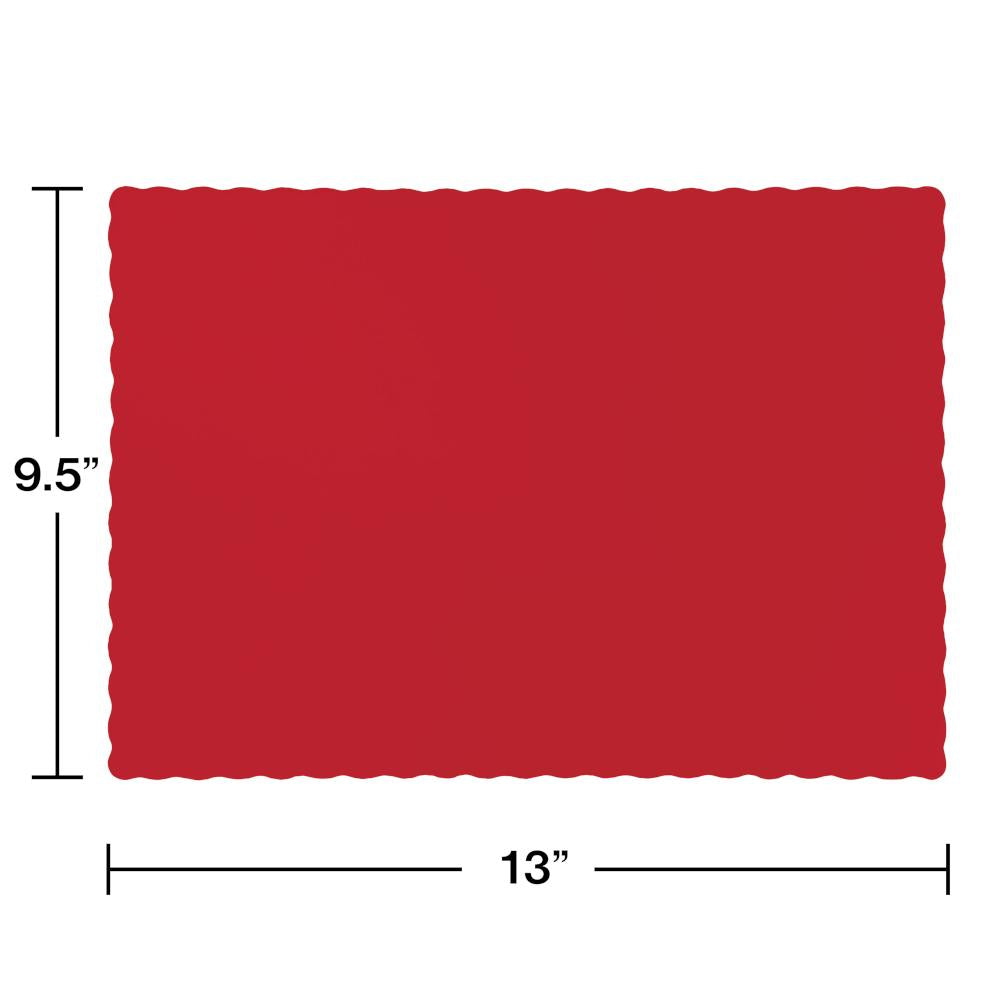 600ct Bulk Classic Red Paper Placemats
