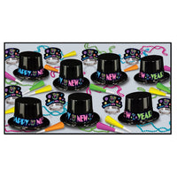 Neon Party New Year's Eve Party Kit for 50 People