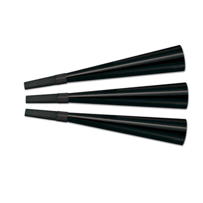 New Year's Eve Packaged Foil Horns - black - Bulk/180 Horns