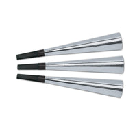 New Year's Eve Packaged Foil Horns - silver - Bulk/180 Horns
