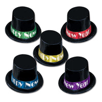 Midnight Magic New Years Party Topper Hats - Bulk 25 Pack
