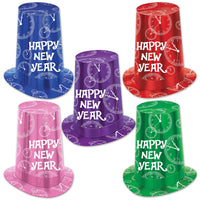 New Year's Eve Midnight Clock Super Hi-Hats - Bulk 25 Pack