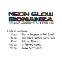 Neon Glow Super New Year's Eve Assortment for 100 people (1 Kit/Case)