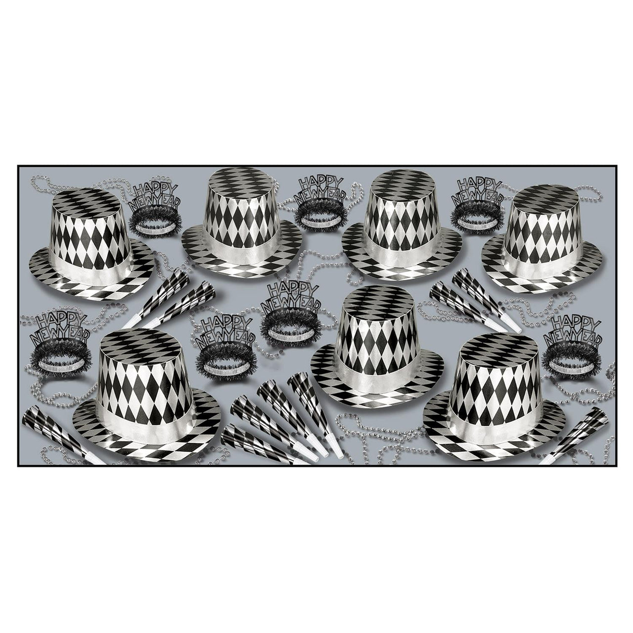 Harlequin New Year's Eve Party Kit for 50 People