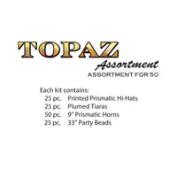 New Year Topaz New Year's Eve Party Kit for 50 People