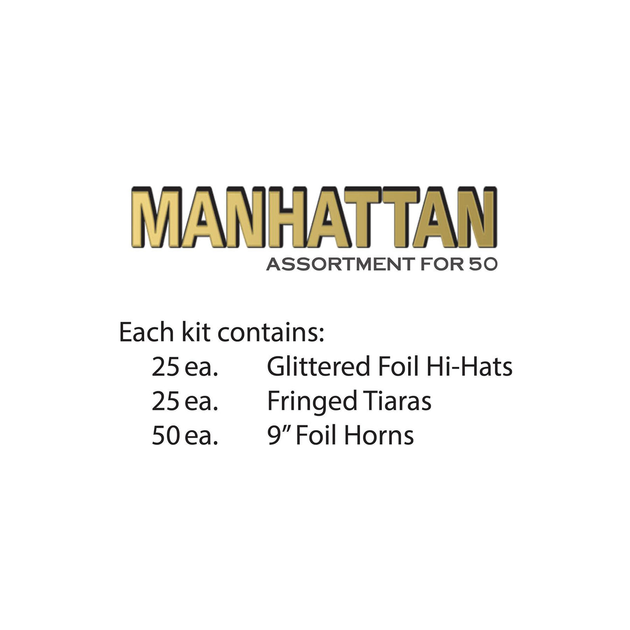 The Manhattan New Year's Eve Party Kit for 50 People