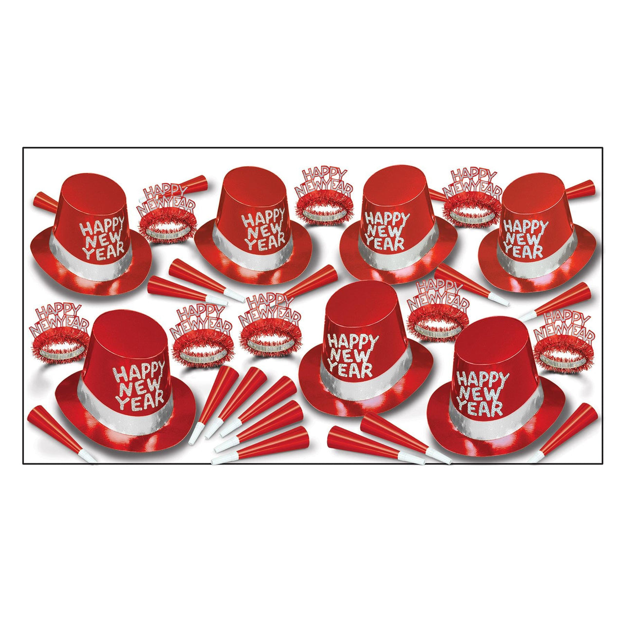 Simply Red New Year's Eve Party Kit for 50 People