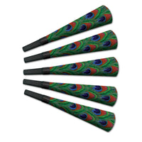 Peacock Horns New Years Eve Noisemakers and Blowouts - Bulk 100 Pack