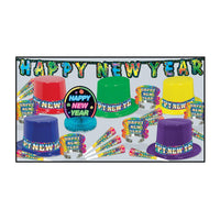 New Year's Eve Rainbow Blast Party Kit for 10