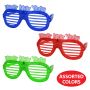 12 Pack Bulk Happy New Year LED Shutter Glasses