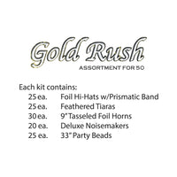 The Gold Rush New Year's Eve Party Kit for 50 People