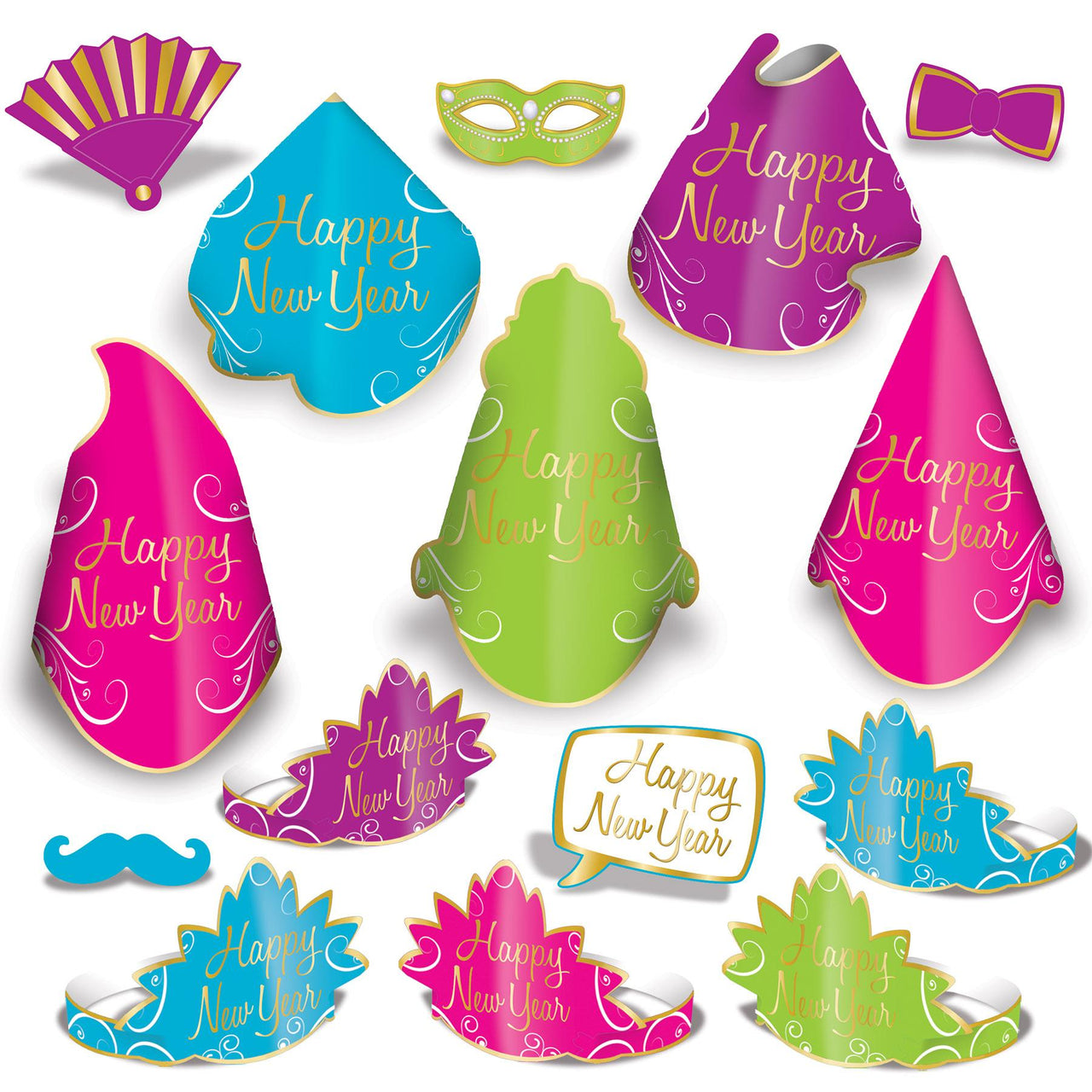 Beistle Simply Paper New Year Assortment for 10