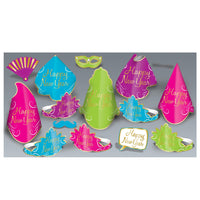 Simply Paper New Year Party Kit for 10- Pink, Blue and Green