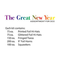 The Great New Year Party Kit for 300 People - Multicolor