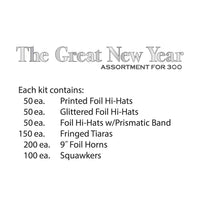 The Great New Year Party Kit for 300 People - Silver