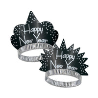 New Year's Eve Sparkling Silver Tiara - Bulk 50 Pack