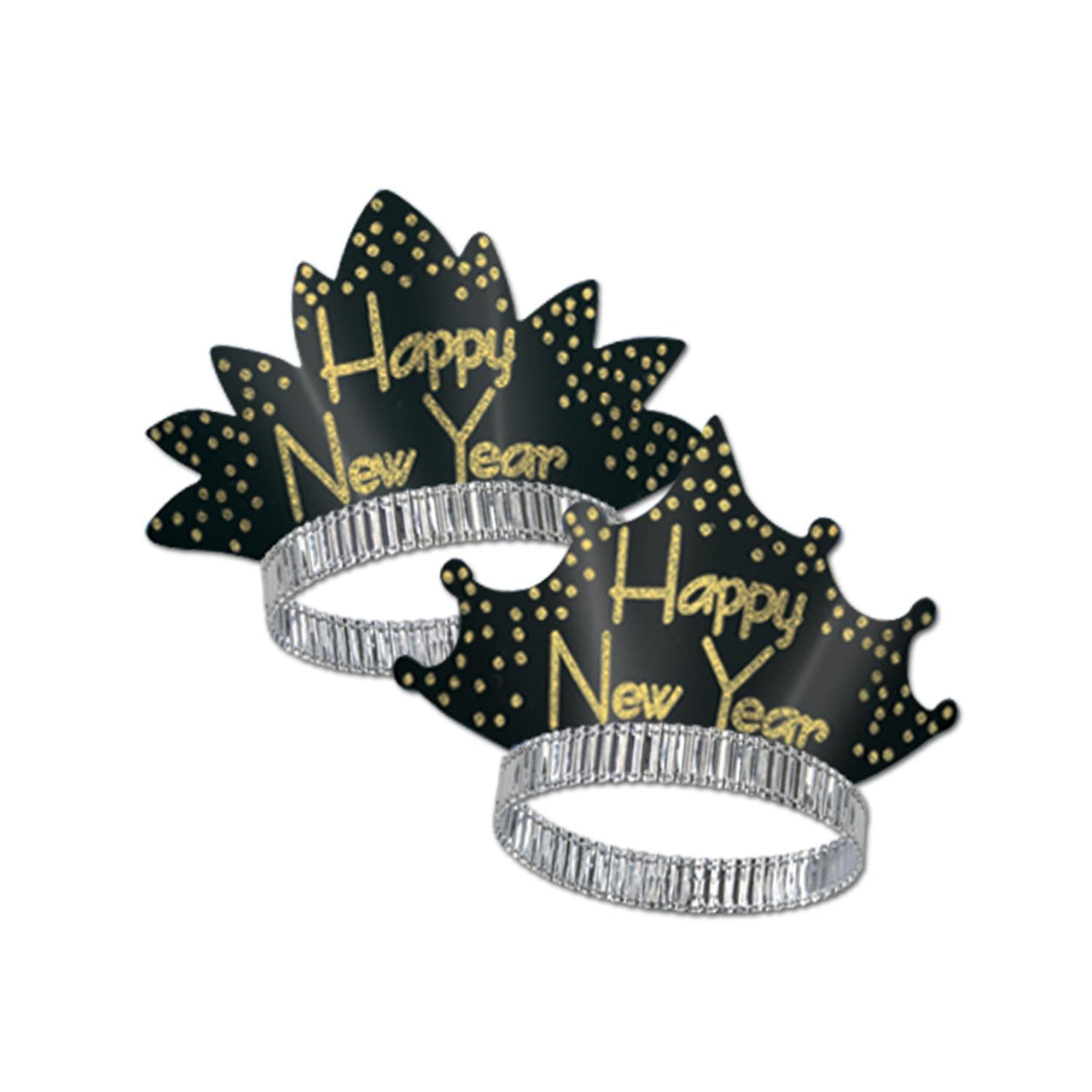 New Year's Eve Sparkling Gold Tiara - Bulk 50 Pack
