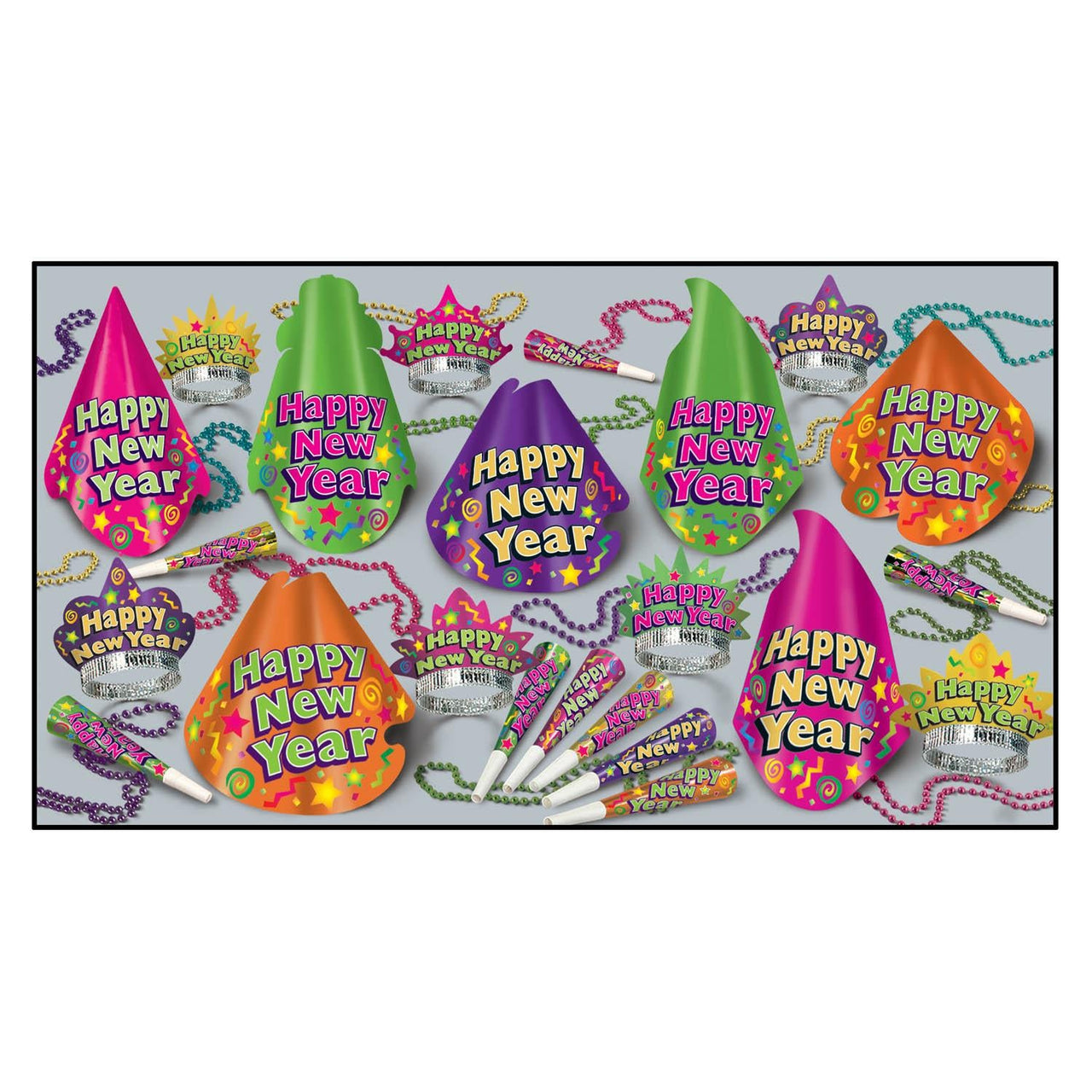 Color-Brite New Year's Eve Party Kit for 50 People